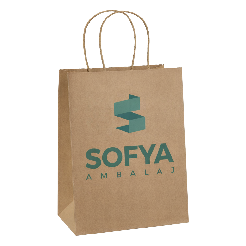 Baskılı Kraft Çanta 22x10x28 cm