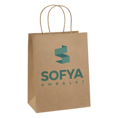 Baskılı Kraft Çanta 22x10x28 cm