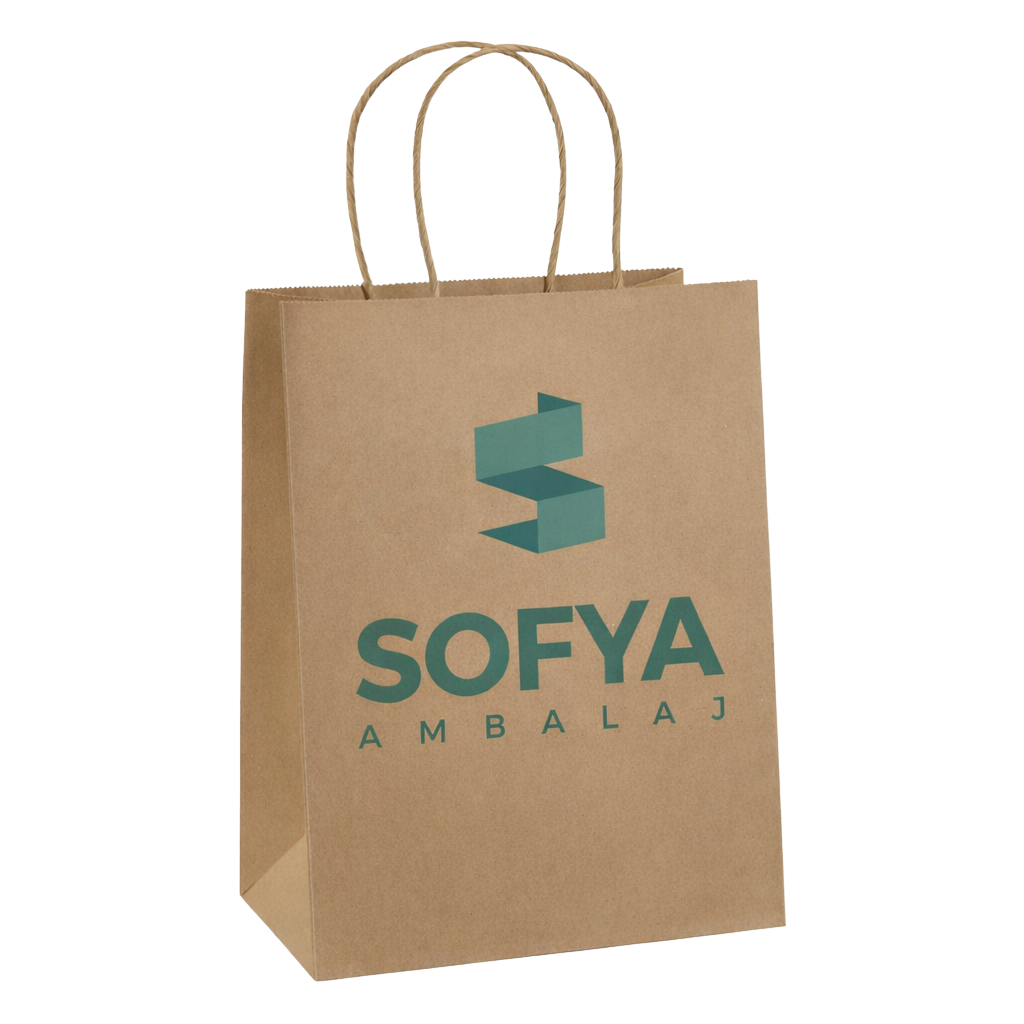 Baskılı Kraft Çanta 28x16x28 cm